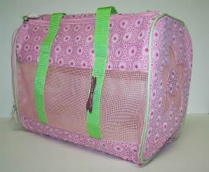 Puppy Luck CF-PK Dog Carrier Pink Flower Print