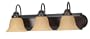 Nuvo Lighting 60/3122 Ballerina Vanity Light with Champagne Glass, Mahogany Bronze, 24-Inch 3-Light