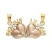 Genuine IceCarats Designer Jewelry Gift 14K & Rhodium Big Sis/Lil Sis Break-A-Part Pendant