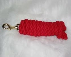 Hamilton 10' x 3/4" Cotton Rope Lead with Bolt Snap, Red