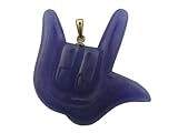 Lavender Jade Sign of Love Pendant, 14k Gold