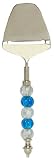 Decorative Cheese Shaver With Aqua Blue and Clear Glass Beads Handle