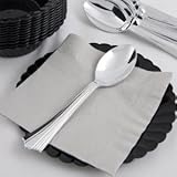 ChefLand Reflections Like Silver Plastic Silverware, Spoons Only - 100 Pieces