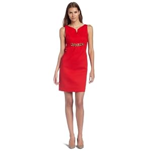 Eliza J Ladies Sleeveless Sheath W  Chain Detail