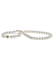 18-inch, 7.5-8.0 mm, White Hanadama Akoya Pearl Necklace