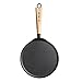 Kitchen Craft Pure Oriental Wok Non-Stick Crepe Pan with Wooden Handle, 24 cm