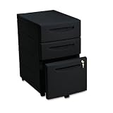 Aspira Underdesk Mobile Pedestal File w/1 Box/1 File Drawers, Black
