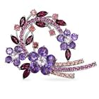 Gordon's Jewelers Rhodolite and Amethyst Gemstone Brooch in Sterling Silver by 