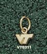 Virginia Tech Univ "Vt" 1/4" Charm/Pendant