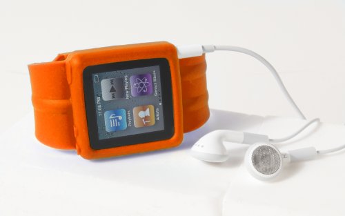 Nanotch Protective Wrist Watch Strap for Apple iPod Nano (6th Gen.) - Orange