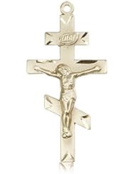 Free Engraving Included Medal-14k Gold St. Saint Andrew Medal 1 3/8 x 5/8" 0249KT w/o Chain w/Box