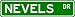 NEVELS Street Name Sign ~ Personalized Family Lastname Sign ~ Gameroom, Basement, Garage Sign