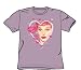 Search : I Love Lucy - Kissing Hearts Adult T-Shirt In Lilac