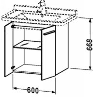 Duravit Vanity Unit for 18-1/2 6088-84