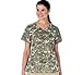 White Swan Women's Overlap V-Neck Scrub Top Camo and Assorted Colors