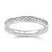 Fancy Stainless Steel Simulated Diamond Eternity Band ( Sizes 3 - 10 ) - Size 5