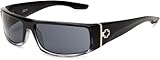 Spy Optic Men's Cooper 670195045129 Wrap Sunglasses,Shiny Black Fade Frame/Grey Lens,One Size