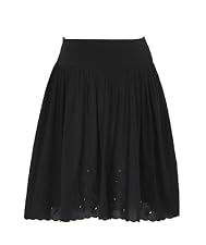 Woven broderie anglaise under bump skirt