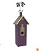 1 Hole Wine Birdhouse Purple w/ Wine Bottle