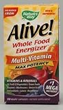 Natures Way Alive Whole Food Energizer (No Iron Added) 90 Vegetarian Capsules