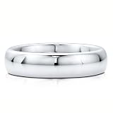 Tungsten Ring Band Polished Dome Comfort Fit 6 mm - Women's Valentine Engagement Band Ring