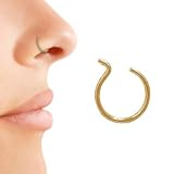 Gold Plated Hoop Design Nose Clip Non Piercing
