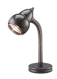 Holmes Retro Metallic Gooseneck Desk Lamp, Black