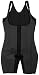 Squeem Magical Lingerie Shapewear, Firm Compression, Cotton & Rubber, Short-Vest, Black, XL