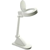 Fluorescent Desklamp - Mag Lens - 3.5-Dio - White