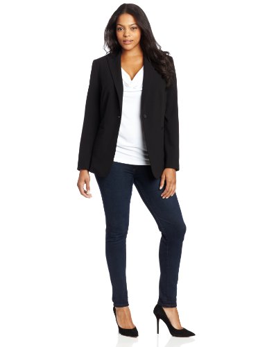 Calvin Klein Women's Plus-Size One-Button Jacket