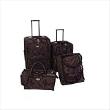 American Flyer Tradewinds Brocade 4 Piece Luggage Set in Purple 70500-4 Purple