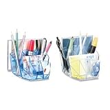 CEP5801104 - Desktop Organizer,8 Compartments,5-3/5x6x3-3/5,Ice Black