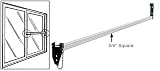 Aluminum Security Bar for Sliding Glass Doors
