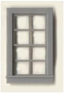 1/4" Scale Architectural Component 8-pane, double hung window, set of 4