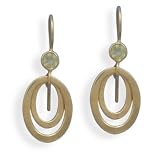 14 Karat Gold Plated Peridot Earrings