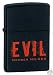 All Products : Zippo "Evil Member #666" Black Matte Lighter, 6388