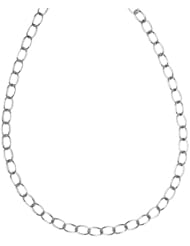 CleverEves 18Kt White Gold Solid Oval 6.5mm Bracelet