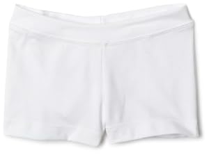 Capezio Girls 2-6x Boy Cut Low Rise Short,White,S (4-6)