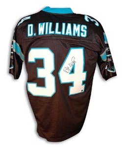 DeAngelo Williams Signed Carolina Panthers Black Reebok EQT Jersey - #34