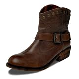 Red Herring- Dark brown studded ankle boots