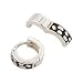 Men's Sterling Silver Enamel Huggie Earrings