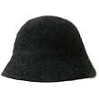 SOFT BLACK ANGORA CRUSHER BUCKET HAT