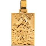312hhlQydmL. SL160  14k Yellow Gold Our Lady Of Mt. Carmel Medal 19.40 X 14   JewelryWeb