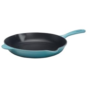Le Creuset Enameled Cast-Iron 11-3 4-Inch Skillet with Iron Handle, Caribbean by Le Creuset