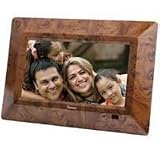 Impecca DFM-750 7 3-in-1 Digital Photo Frame with 16:9 Aspect Ratio, Built in Speakers, Wood