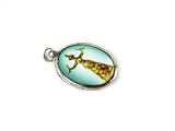 Snake Goddess Full Color Enameled Pendant
