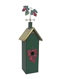 1 Hole Wine Birdhouse Green w/ Grapes