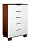 Babyletto Modo 5 Drawer Dresser in Espresso/White