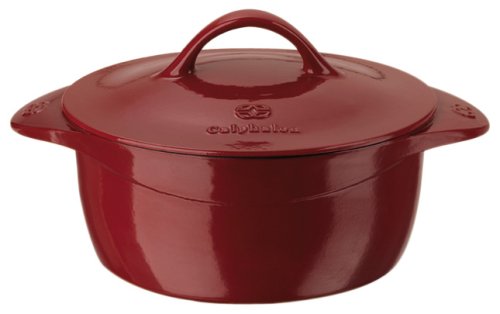 Calphalon Enamel Cast Iron 5 Quart Dutch Oven, Cabernet Red