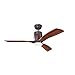 Kichler Lighting 300145OBB Ridley 52-Inch 1-Light Ceiling Fan, Oil Brushed Bronze Finish with Walnut Stain Wood Blades and Etched Cased Opal Light Kit